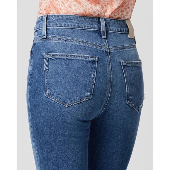 NEW PAIGE claudine hi-rise flare ankle jean in formation - Picture 4 of 5